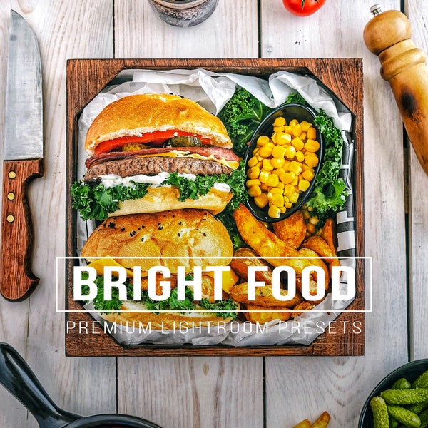 10 BRIGHT FOOD Lightroom mobile and Desktop Preset | Vibrant Food Presets, Food Blogger Presets, Food Filters, Tasty food, Airy Food