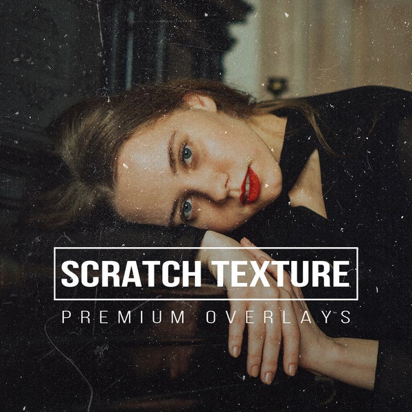 40 SCRATCH TEXTURE OVERLAYS | Film Dust Grain and Scratch Photo Overlays for Photoshop, Cinematic Dust Grain, scratch Texture, Vintage Dust