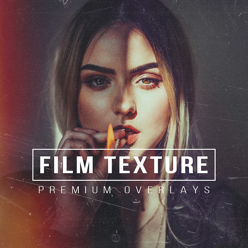 80 FILM TEXTURE & OVERLAYS, Film Dust Grain and Scratch Photo Overlays for Photoshop, Cinematic Dust, Cinematic Texture, Retro Overlays, abr image 1