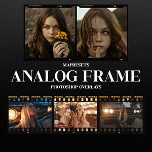 70 Analog Film Frames | Negative Film Borders, 35mm Strips, Vintage Photo Kit, Retro Edges for Photoshop & Digital Collage Projects