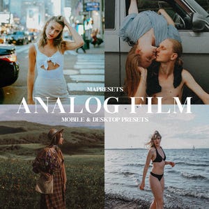 10 Analog Film Lightroom Presets | Vintage Grain, Retro Look, Fuji Style Authentic Analogue Filters for Mobile & Desktop