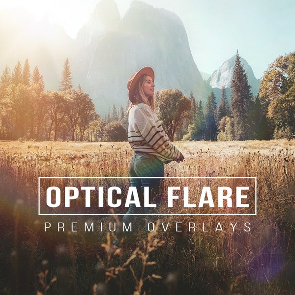 100 OPTICAL FLARE OVERLAYS | Optical Lens Flare Photo Overlays for Photoshop, Lens flare sunlight overlays, Natural light Leaks Overlay