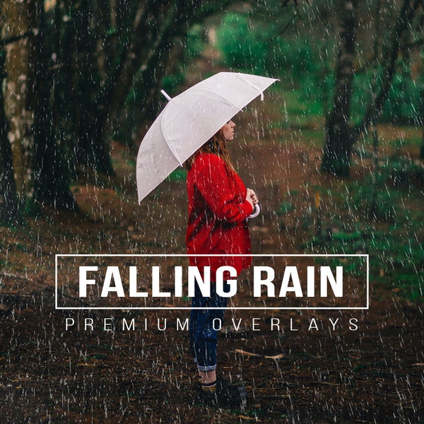 50 FALLENDE REGEN OVERLAYS | Regen Foto-Overlays, Regen Photoshop-Overlays, Realistischer regen, Fotografie Overlays, Regenschauer, Blogger Overlay