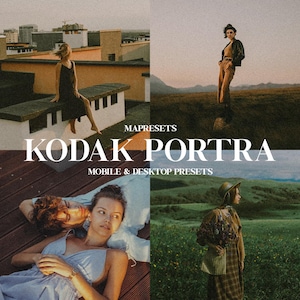 10 Kodak Portra Lightroom Presets | Vintage Film Look, Analog Grain, Soft Cinematic Tones, Portrait Presets for Mobile & Desktop