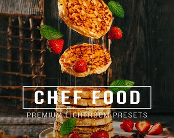 10 CHEF FOOD Lightroom mobile and Desktop Preset | Chef Food Preset, Food Blogger Presets, Gourmet instagram, food filter, Bright Food