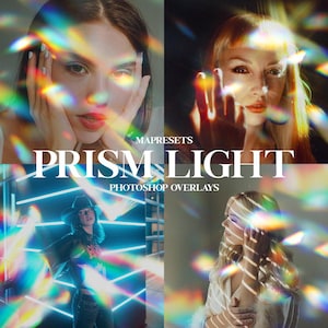 100 PRISM LIGHT OVERLAYS | Rainbow Light Effects, Colorful Lens Flare, Prism Crystal, Natural Light Leaks