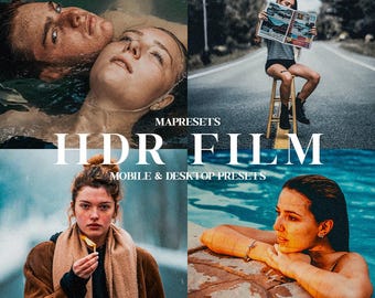 10 HDR-FILM Lightroom-voorinstellingen voor mobiel en desktop | Schoon, Helder, HDR-voorinstelling, Voorinstelling hoog contrast, Perfecte huid, Voorinstelling portret