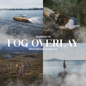100 SUPERPOSICIONES DE NIEBLA / Efectos realistas de niebla y neblina, superposiciones de paisajes melancólicos, texturas fotográficas de Photoshop