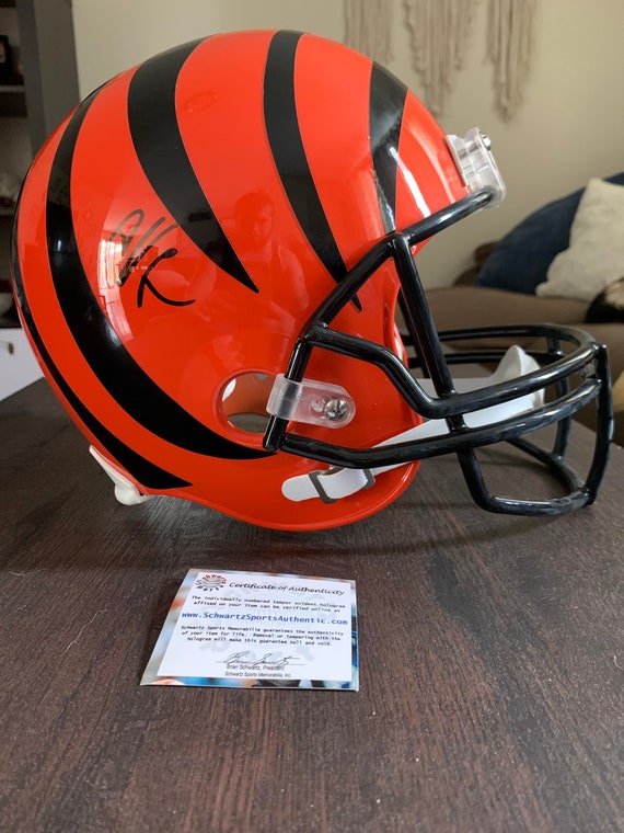 Full Sized Cincinnati Bengals Helmet Signed By Chad Johnson Etsy