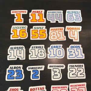Formula 1 Drivers 2023 Sticker Set
