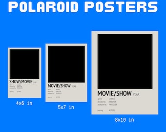 Póster de película o programa estilo Polaroid personalizado