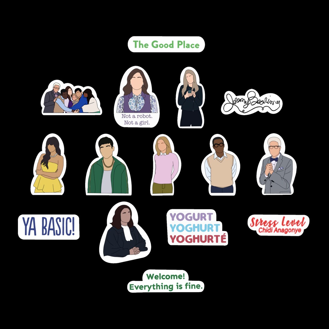 The Good Place Sticker Set Etsy