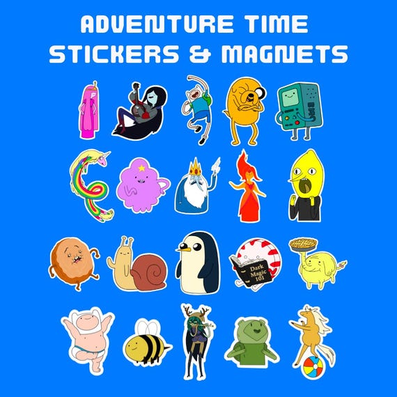 Adventure Time Sticker & Magnet Set - Etsy Denmark