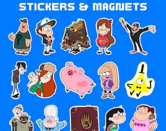Gravity Falls Sticker & Magnet Set