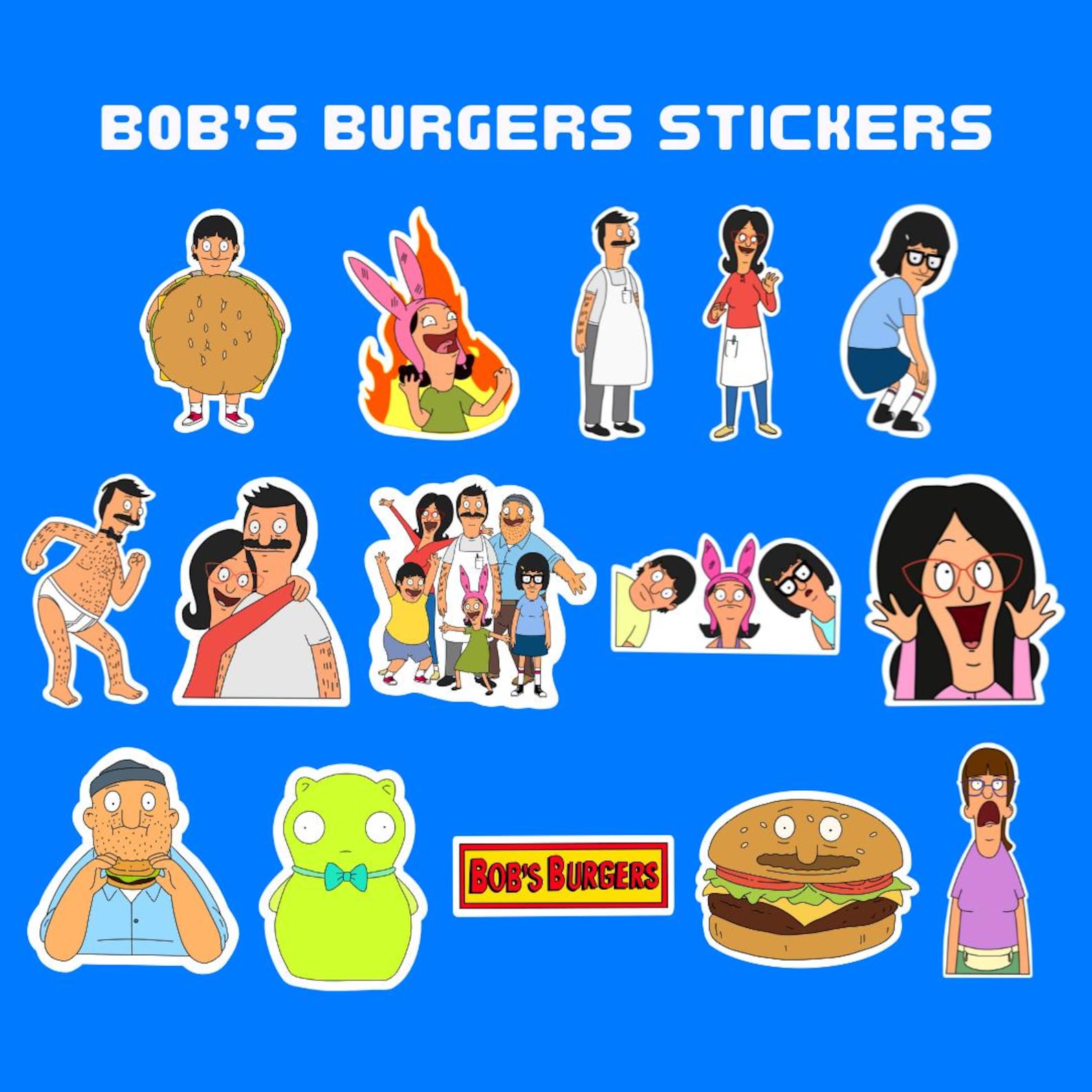 Bob's Burgers Sticker Set - Etsy