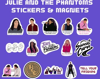 Juego de pegatinas e imanes de Julie y los fantasmas
