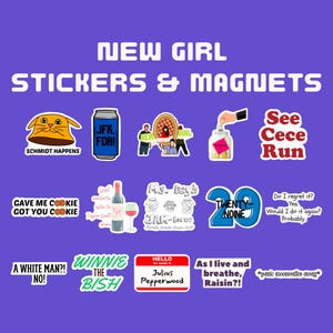New Girl Sticker & Magnet Set