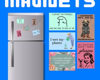 Imán para nevera con frase divertida/cita con la que te puedes identificar, humor de cocina