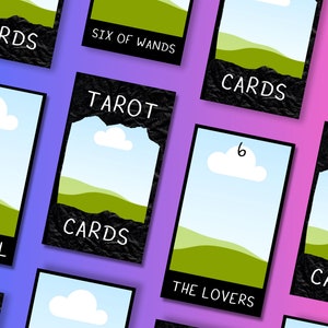 DIY Printable Custom Tarot Cards, 78 Traditional Tarot Card Deck Create Yourself