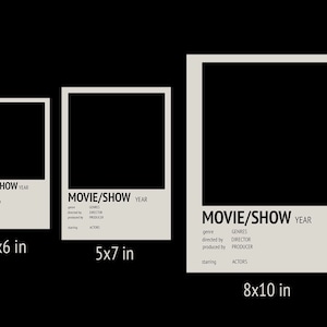 Custom Polaroid Style Movie/Show Poster