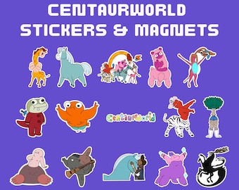 Juego de pegatinas e imanes de Centaurworld