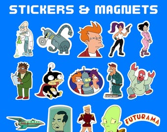 Futurama Sticker & Magnet Set