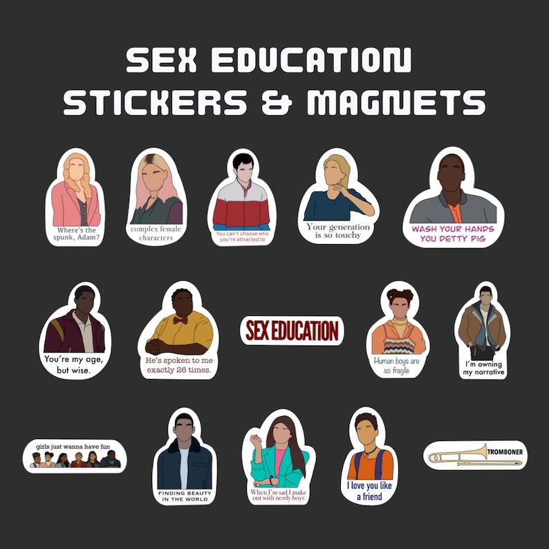 Sex Education Sticker & Magnet Set image 1
