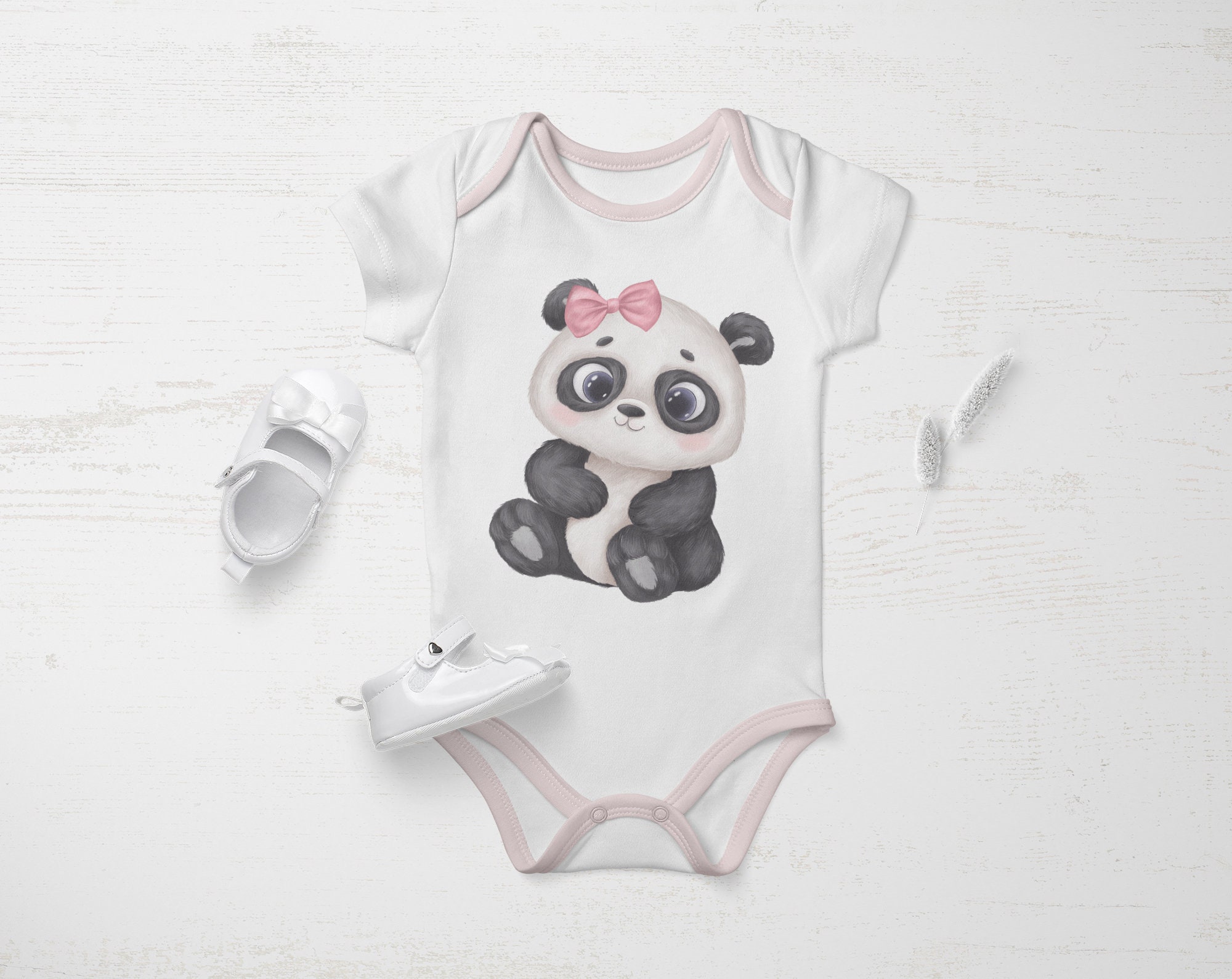 Cute panda clipart baby panda png baby shower clipart | Etsy