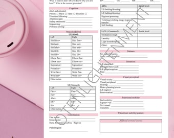 Digital Download Occupational Therapy Eval Template