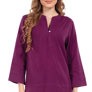 Purple Flax Linen Tunics