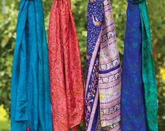 Recycled Silk Sari Scarves - Assorted Colors