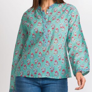 Leela Stitched Kantha Tunic Top