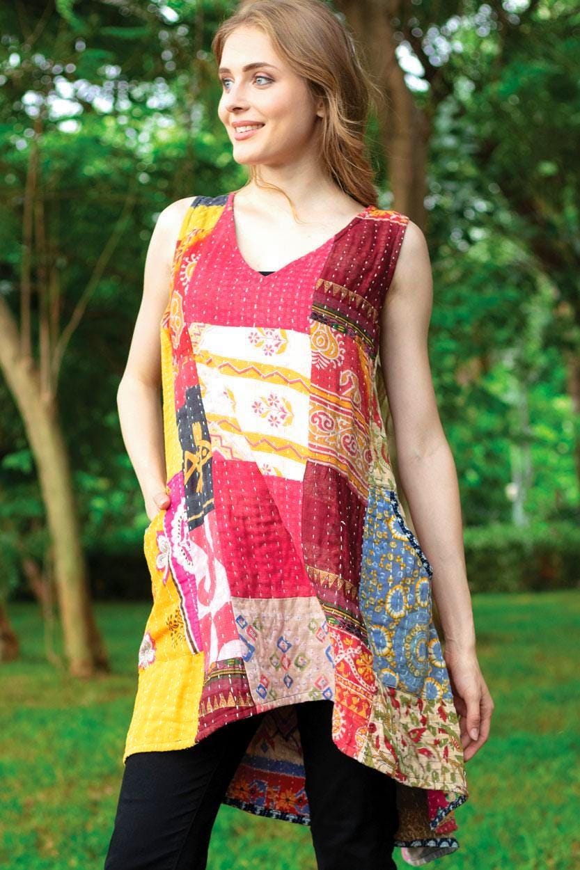 Kantha Cotton Dress - Etsy