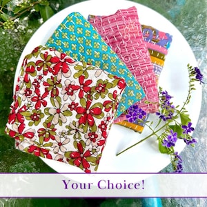 Kantha Square Cloth Napkin Set: Set of 4, Your Choice