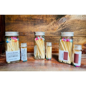 Safety Matches l Matchstick Jar l Bright Colors l Colorful