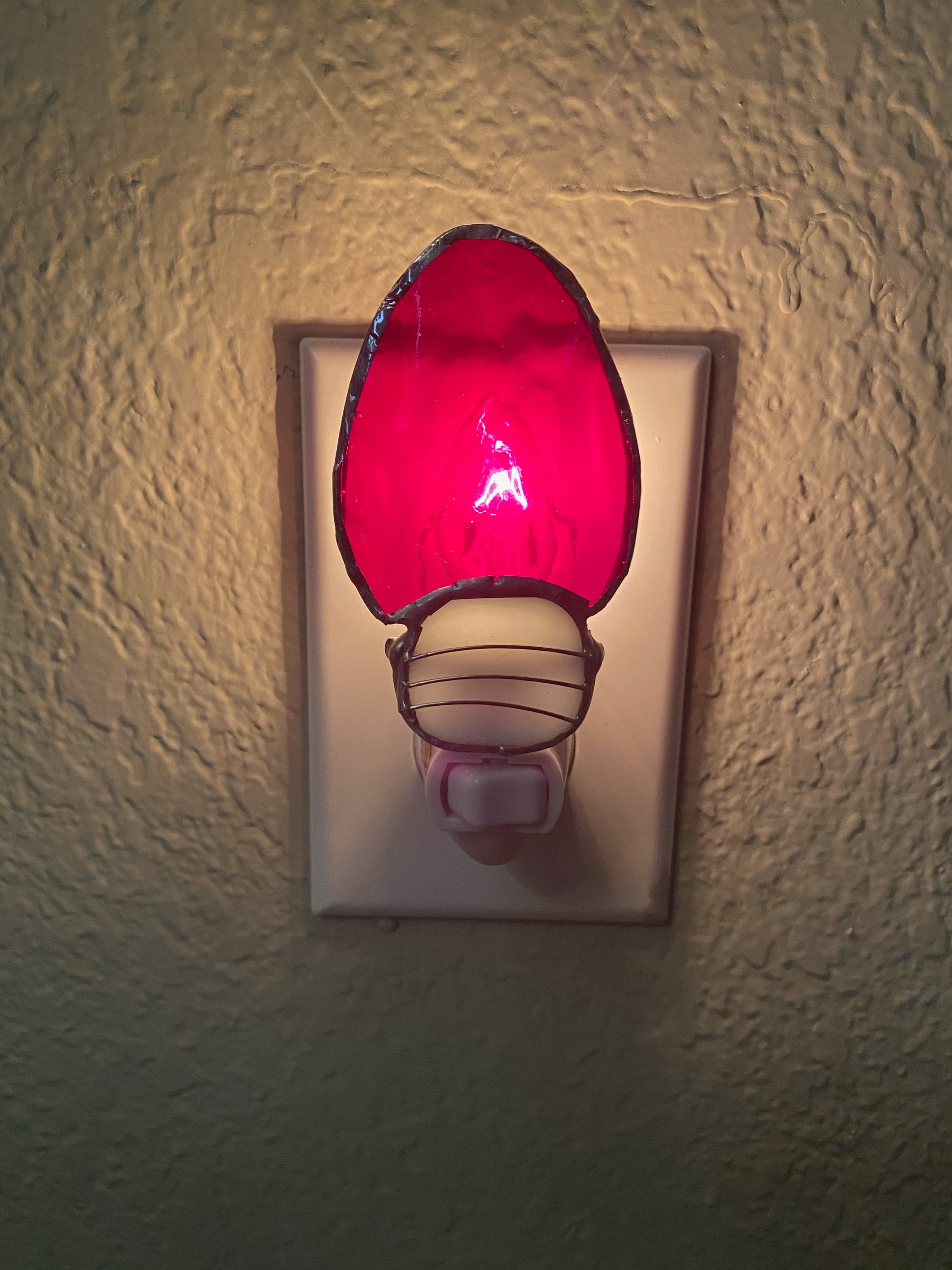 Stained Glass Christmas light night light Etsy