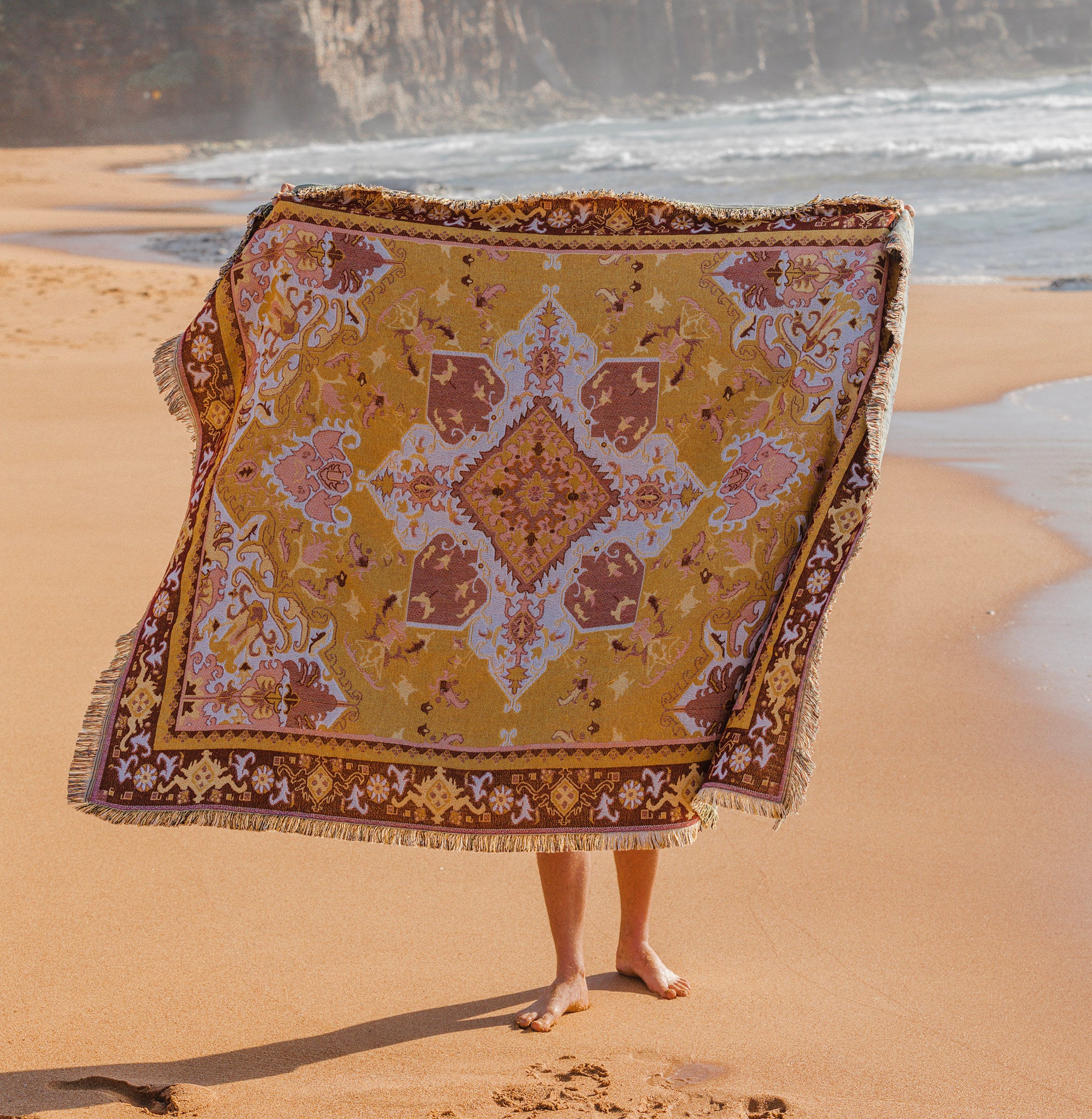 Golden Hour Luxury Boho Picnic Rug Picnic Blanket Woven Etsy UK