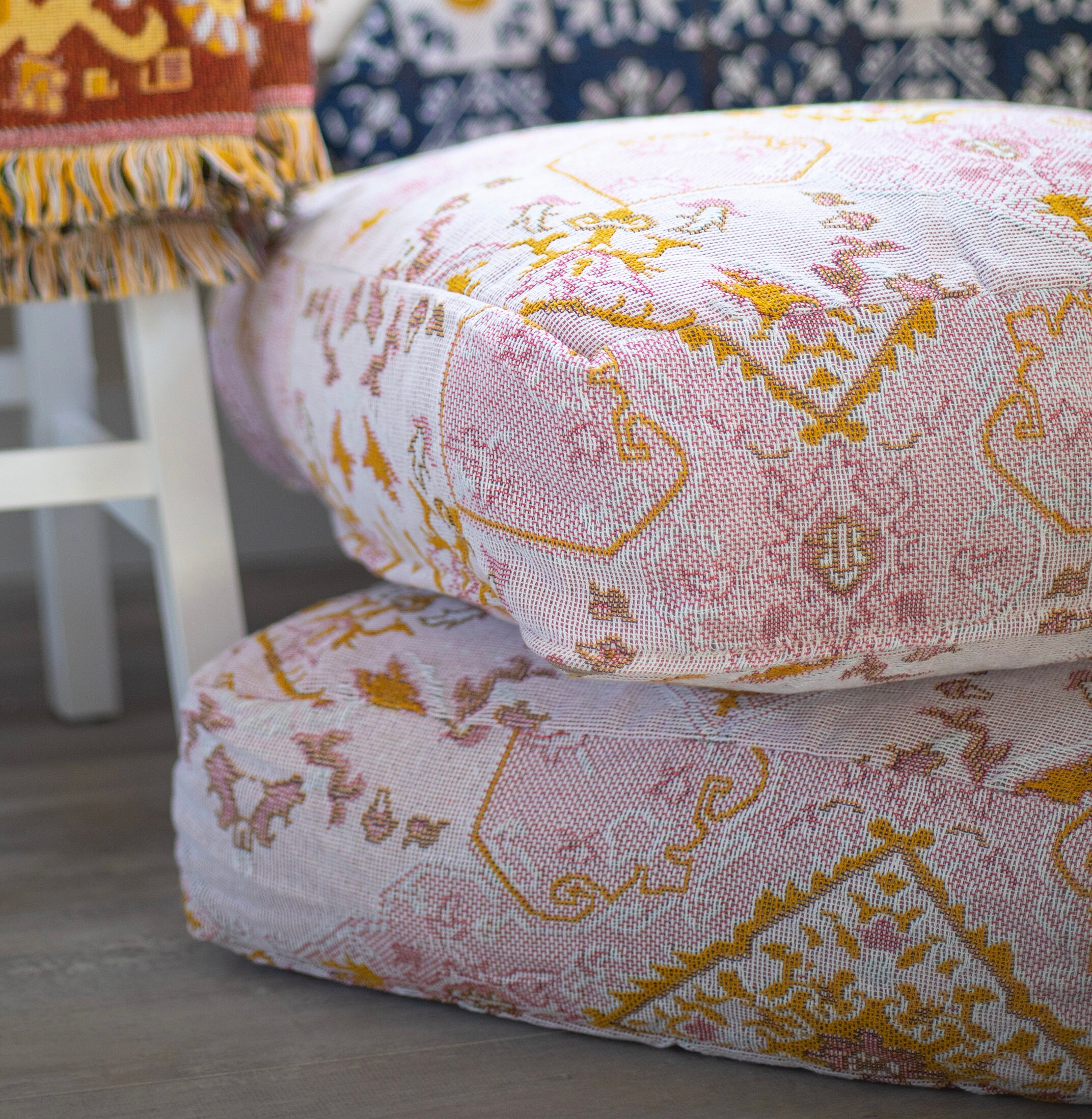 Large HIGH QUALITY Woven Floor Cushion Boho Seat Cushion Etsy UK