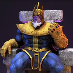 Op Thanos geïnspireerde STL | Klassieke titan schurkenbuste afbeelding 5