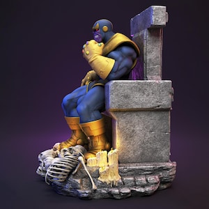Op Thanos geïnspireerde STL | Klassieke titan schurkenbuste afbeelding 10