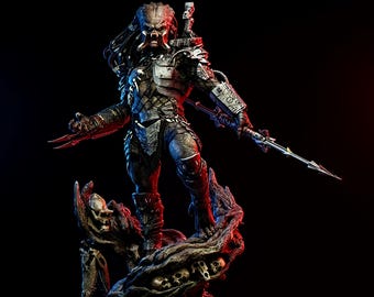 Op roofdieren geïnspireerde STL | Scifi-standbeeld Alien Hunter