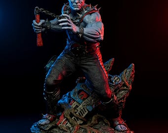 Op Panthro geïnspireerde STL-buste, 3D-printmodel krijger