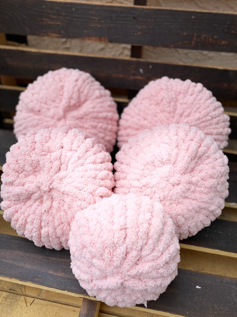 Chunky Knit Round Pillow / Chenille Chunky Knit Pillow Poof / Etsy