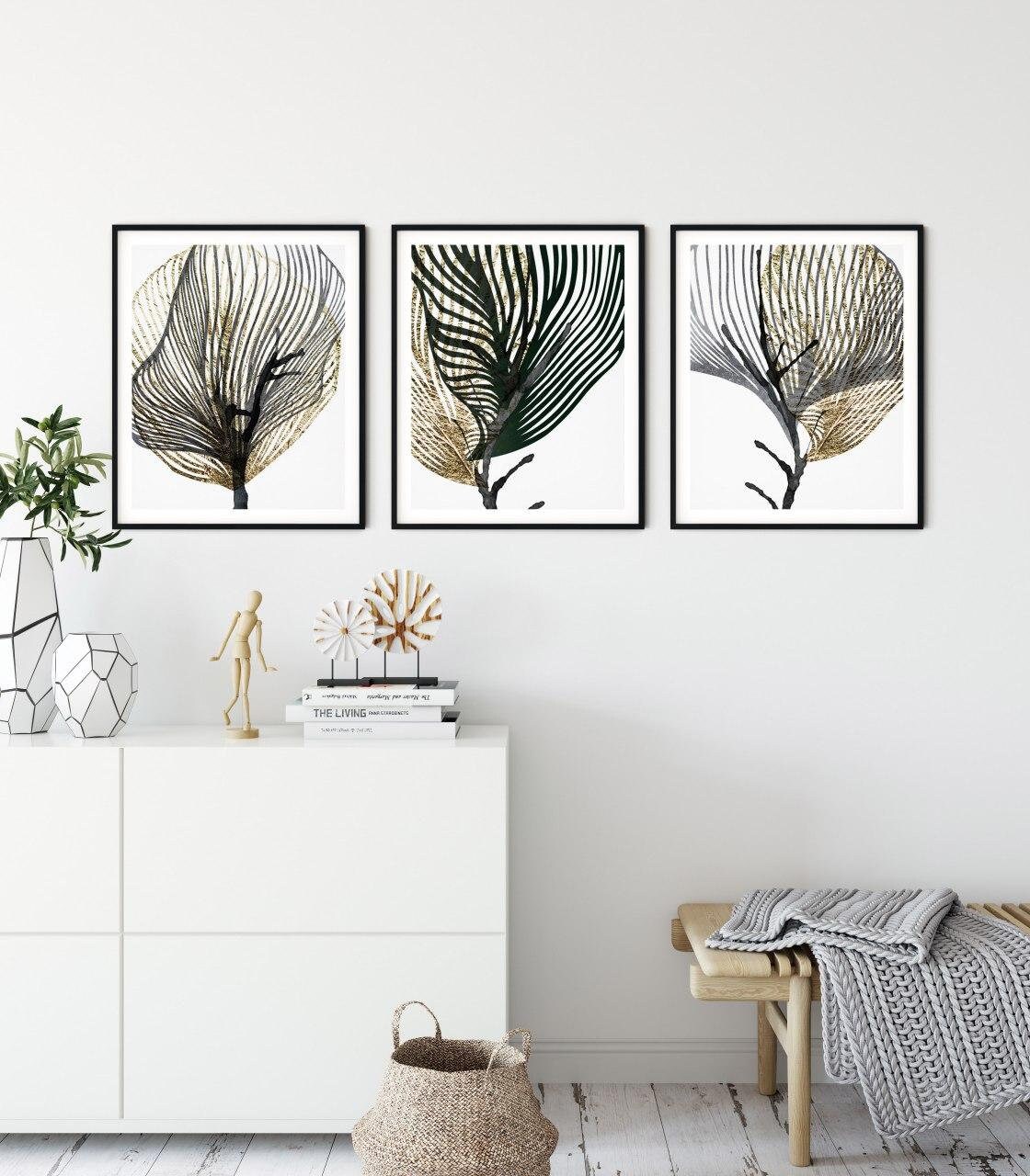 Set of 3 Botanical Wall Art Botanical Prints Flower Wall Art | Etsy