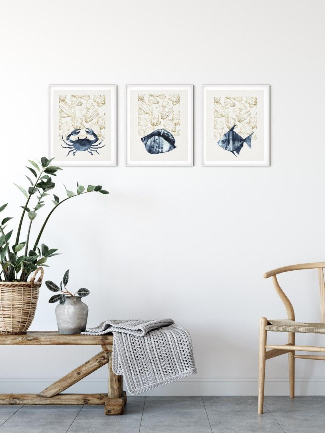 Set of 6 Coastal Wall Art Wall Art Prints Nautical Wall Art Etsy