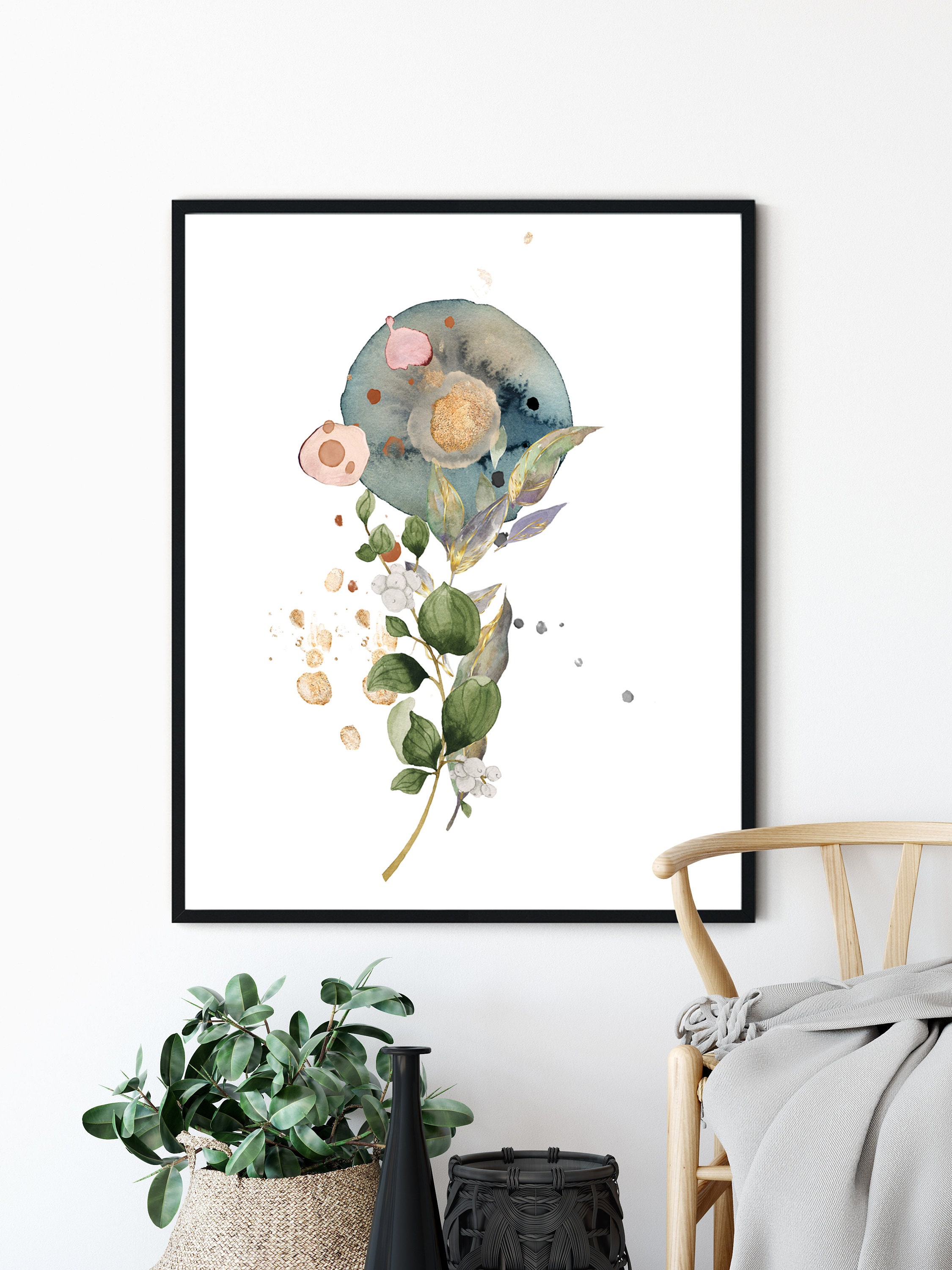 Set of 3 Botanical Prints Wall Art Prints Botanical Wall Etsy