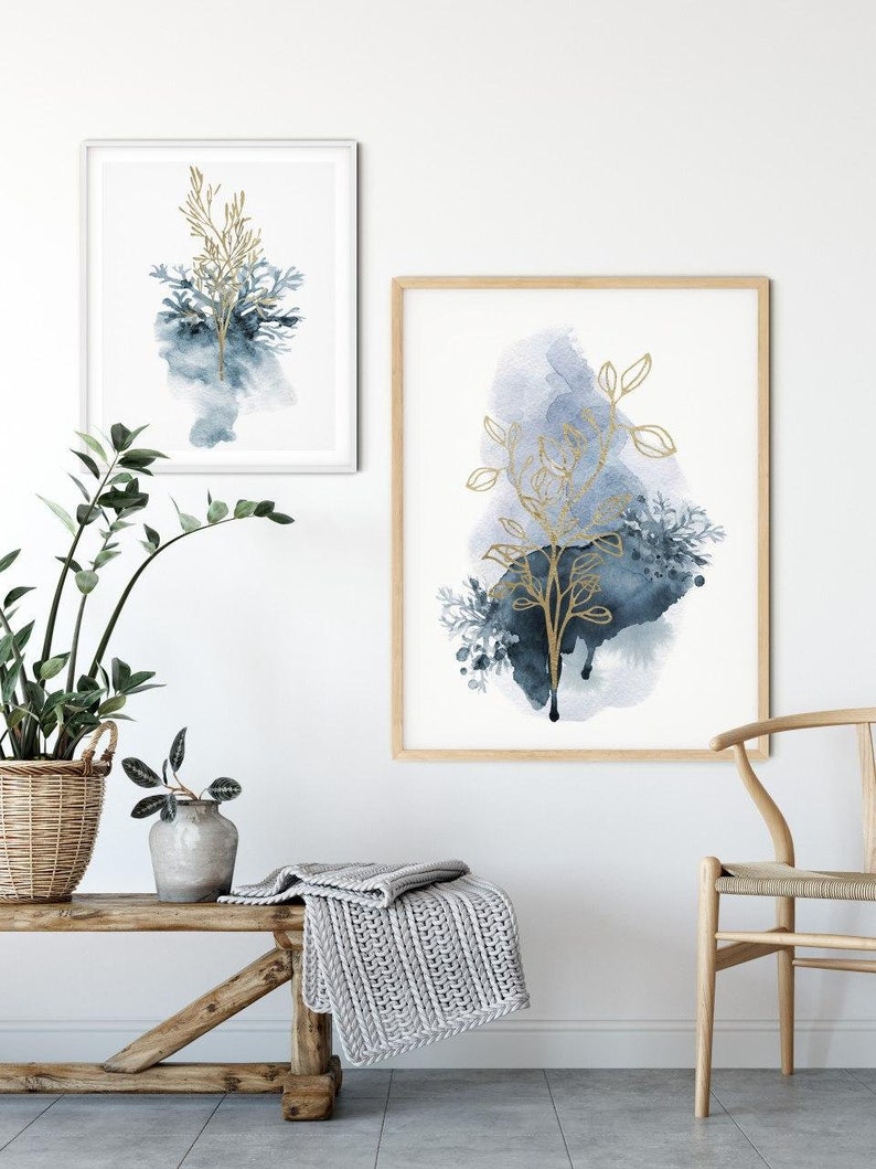 Set of 3 Botanical Prints Flower Wall Art Prints Botanical Etsy