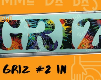Griz vinyl decal, Griz car decal, EDM decal for laptop, rave decal, electronic music vinyl decal, dubstep decal for car