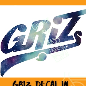 Griz vinyl decal, Griz car decal, EDM decal for laptop, rave decal, electronic music vinyl decal, dubstep decal for car