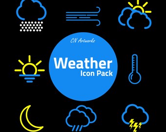 Download Free Weather Vector Icons Etsy SVG Cut Files